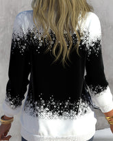 Tröja med dragkedja och julsnögubbe tryckt